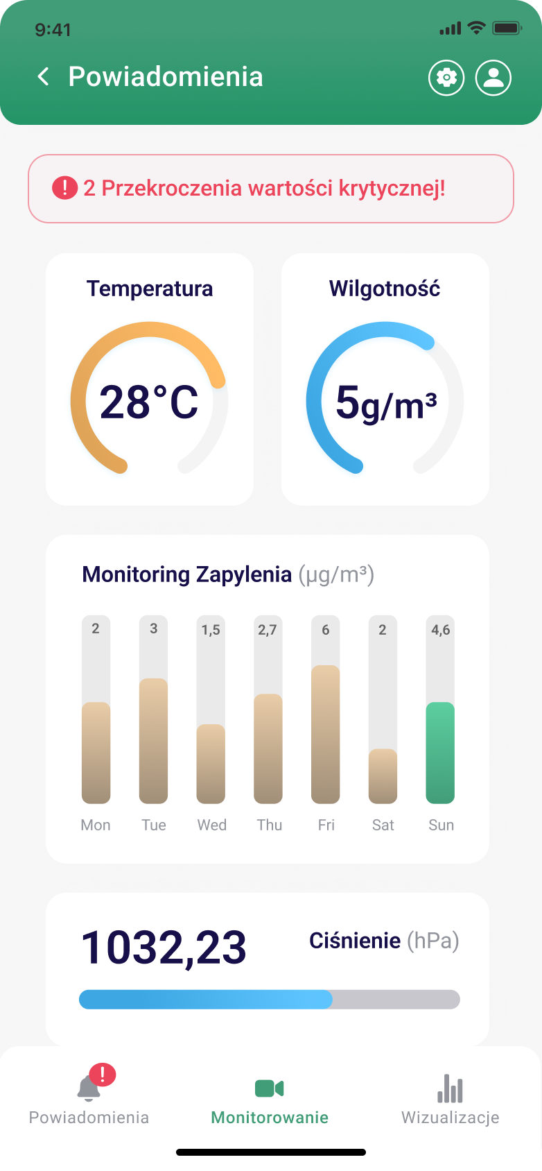 Mobile app interface showing performance metrics including temperature, mileage, and financial data